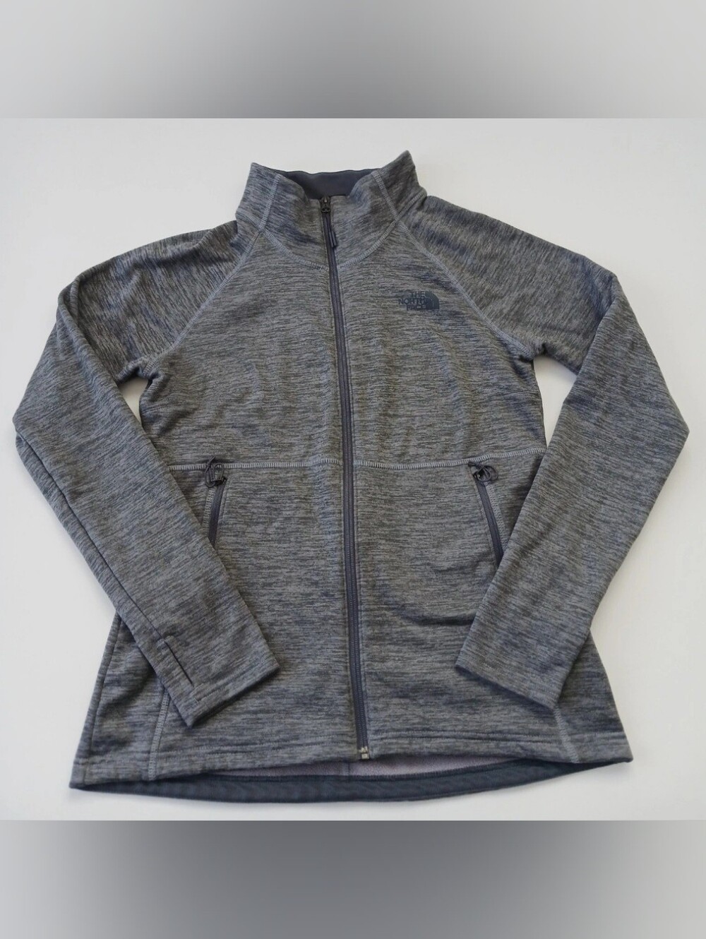The North Face Women’s Medium Grey Full Zip Sweater Zipped Pockets